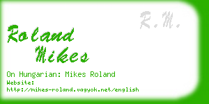 roland mikes business card